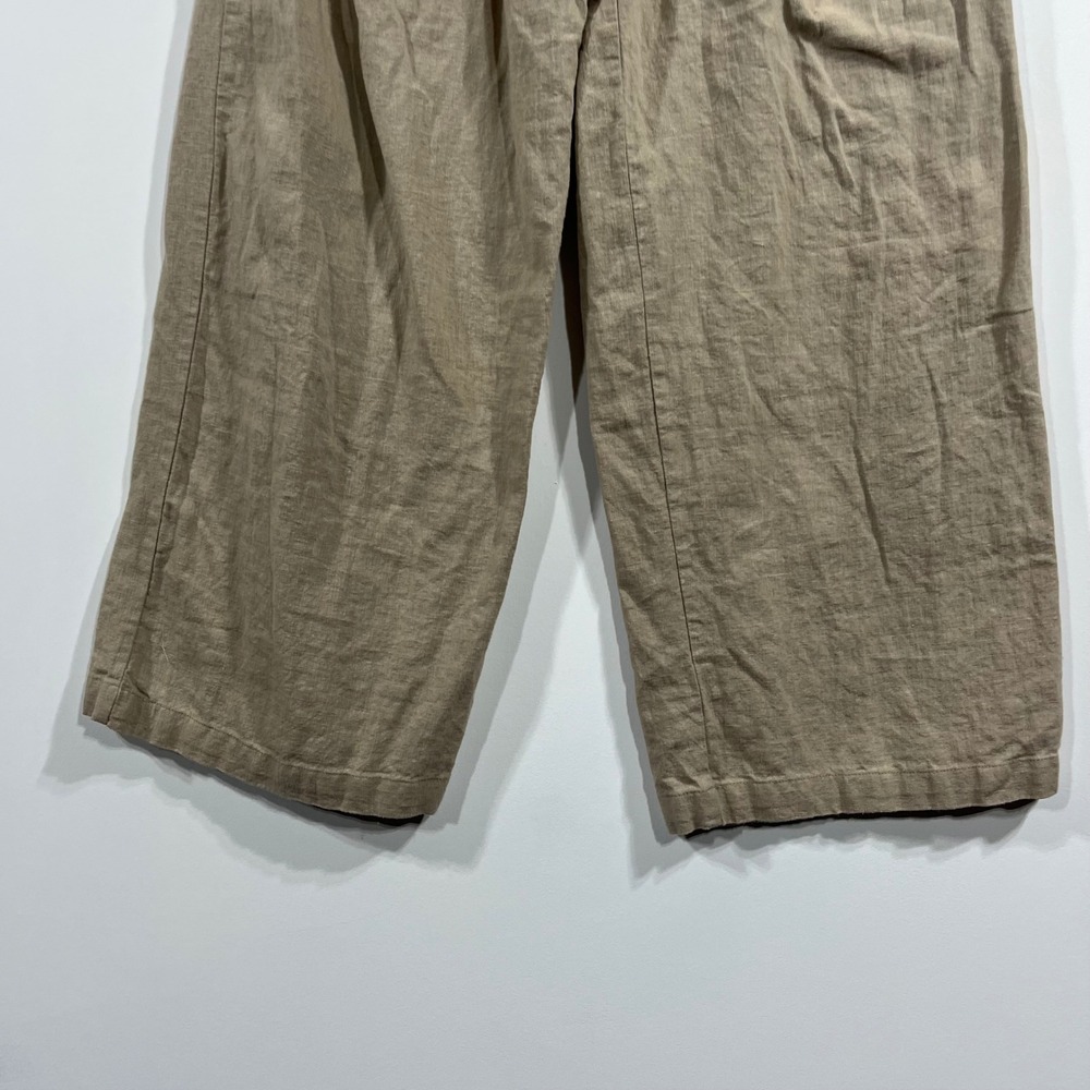 Abercrombie Fitch Linen Blend Wide Leg Coastal Pants Womens XS Old Money Resort - Picture 11 of 14
